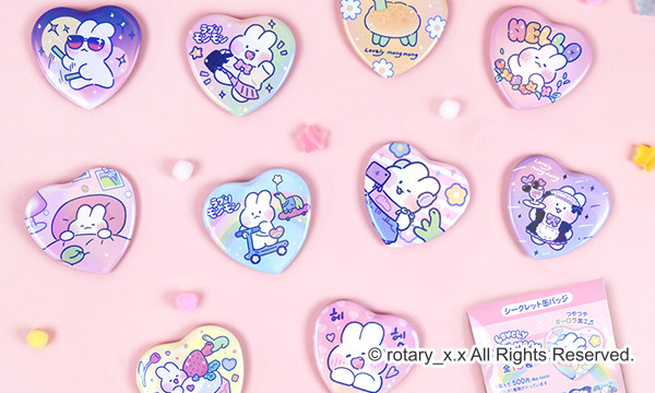 Lovely MongMong　シークレットハート缶バッジ